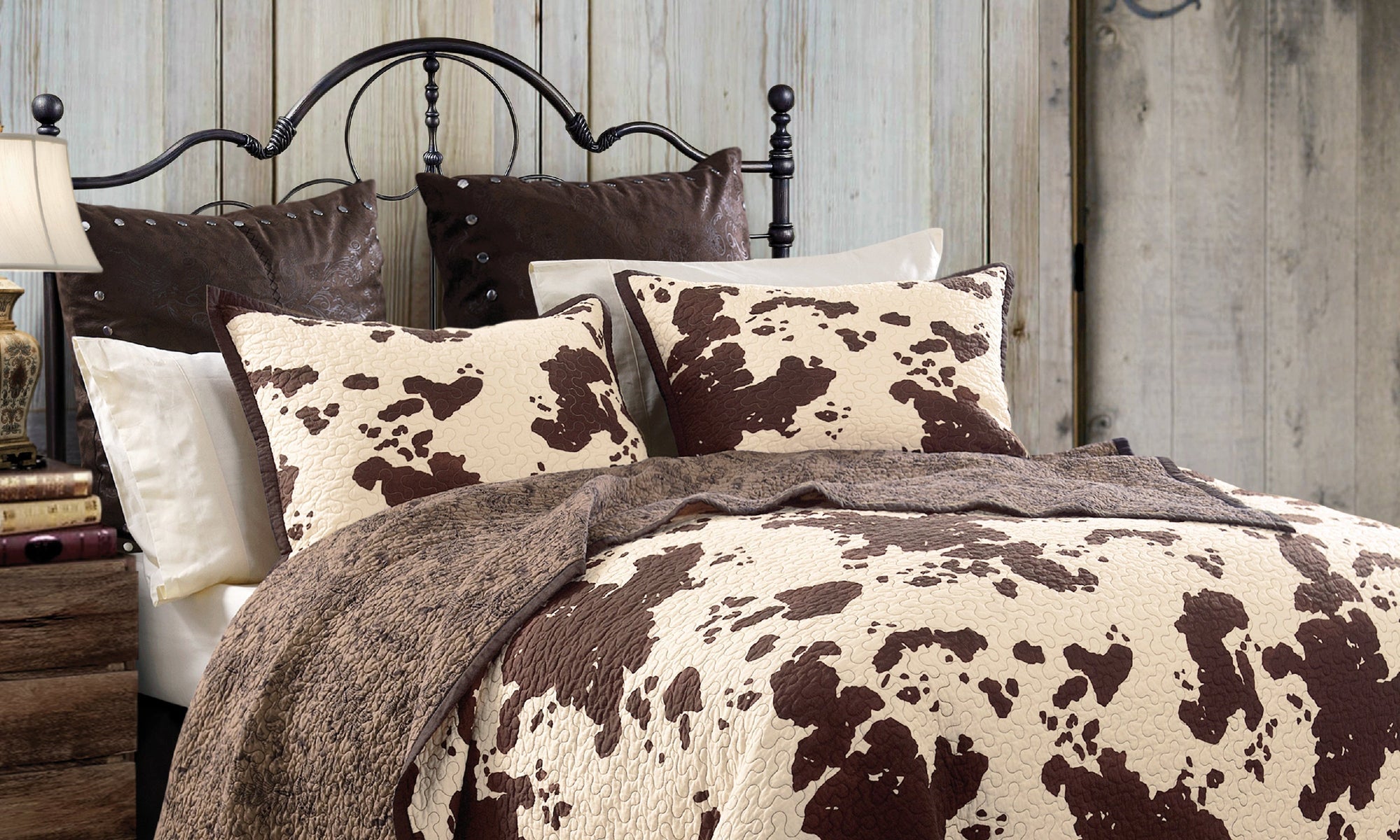 Elsa Cowhide Reversible Quilt Set
