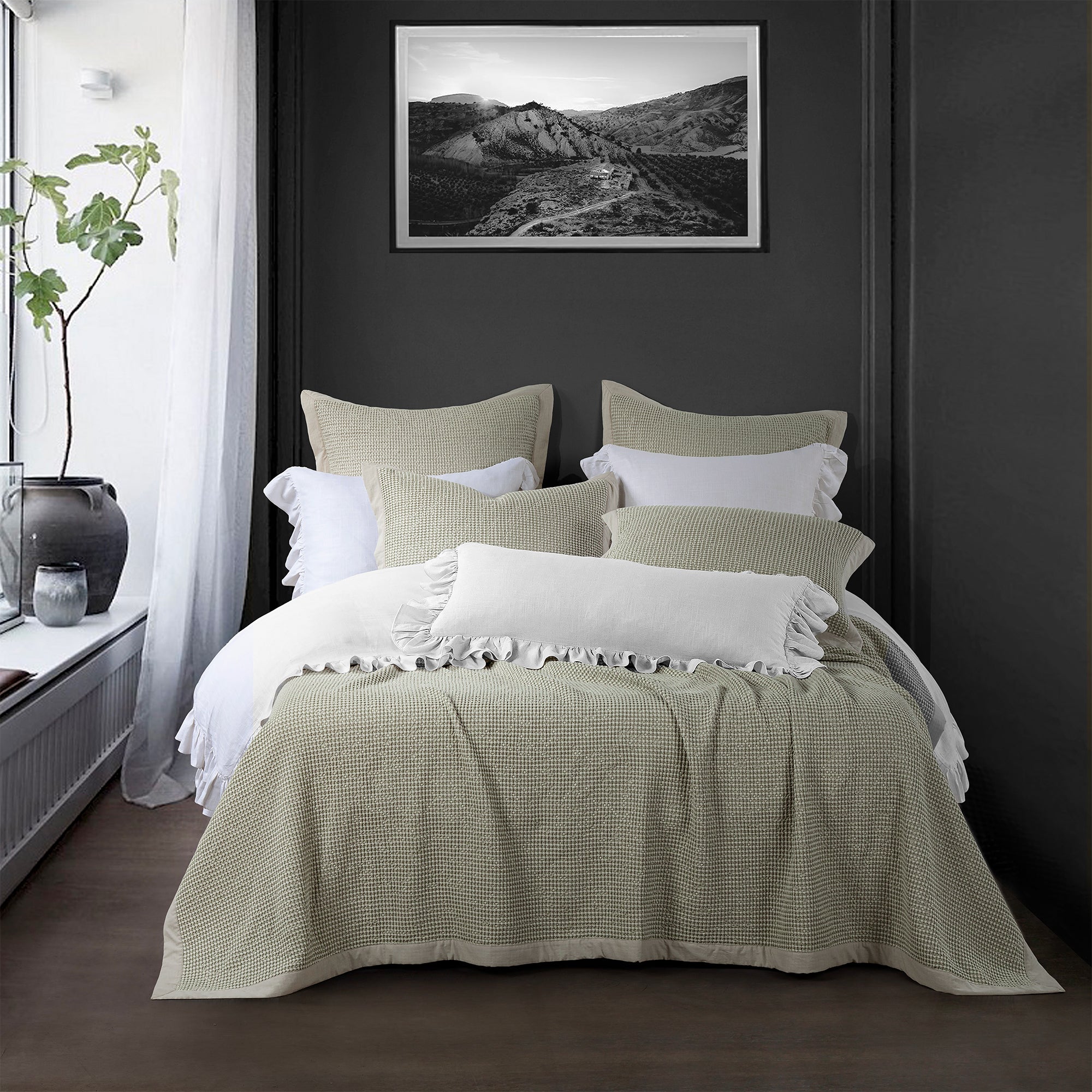 Stonewashed Cotton Waffle Weave - Shop The Look