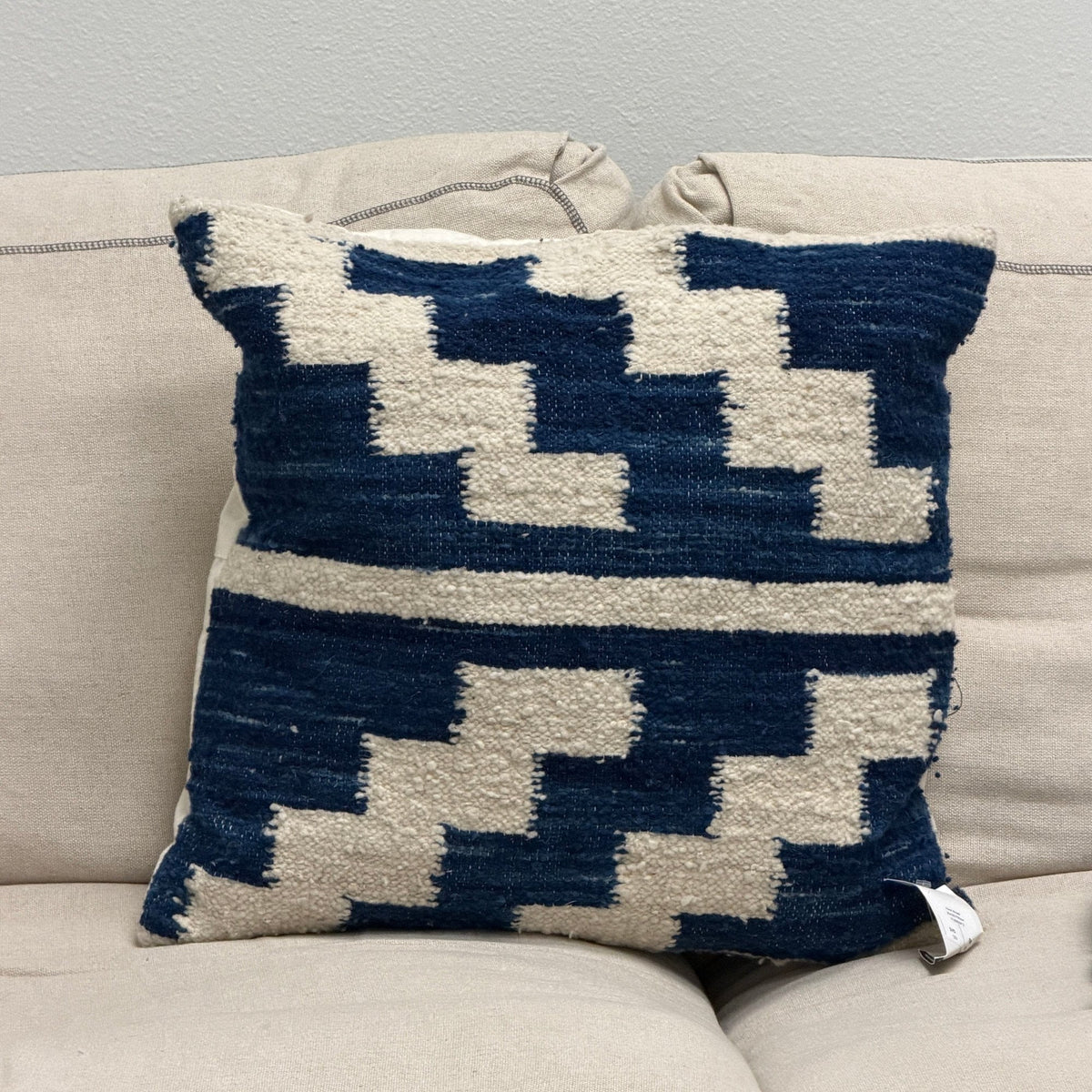 Azul Handwoven Square Pillow