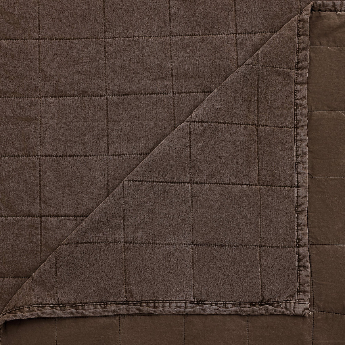 Cotton Canvas Box Stitch Coverlet Set Coverlet