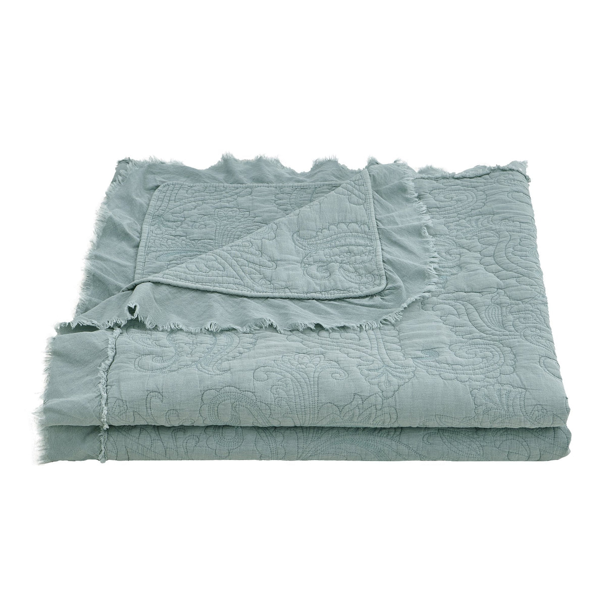 Sadie Stonewashed Paisley Ruffled Quilt Set Quilt