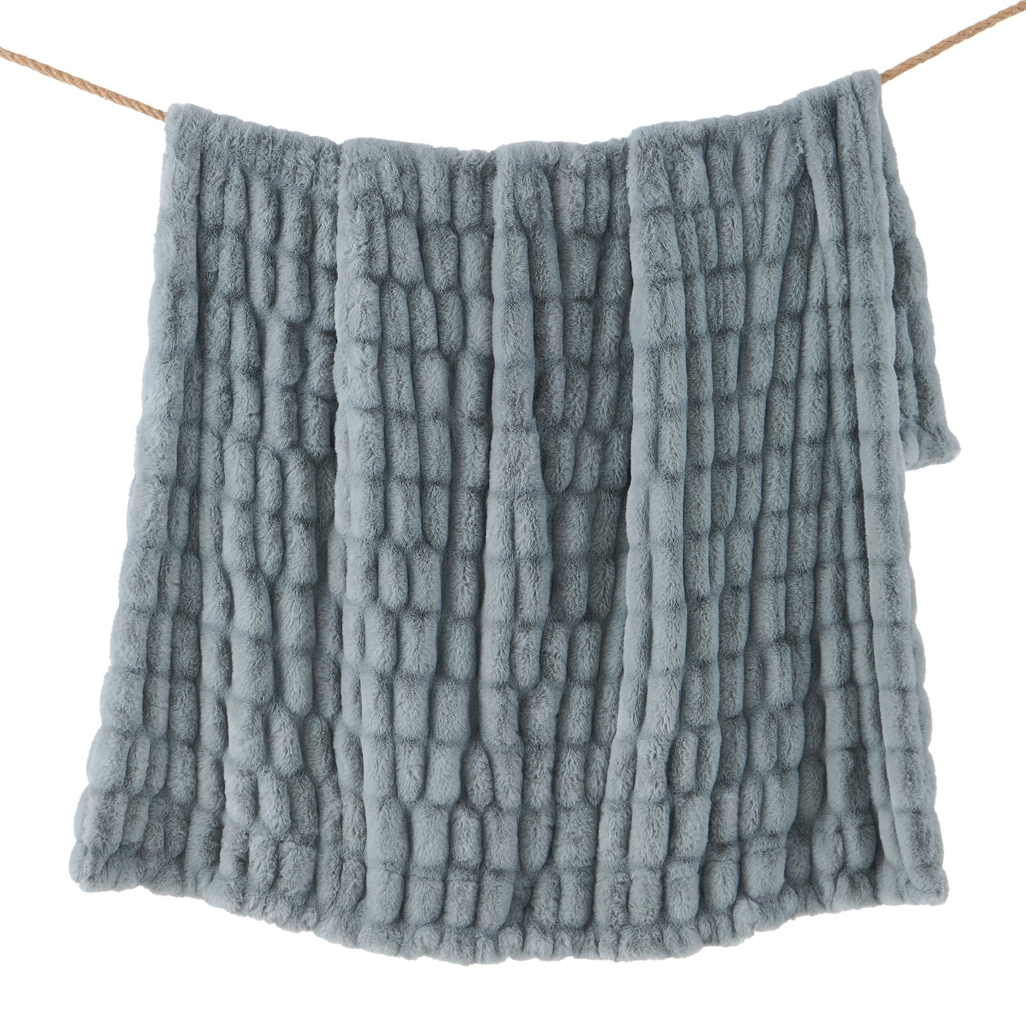 Ruched Rabbit Double-Sided Throw