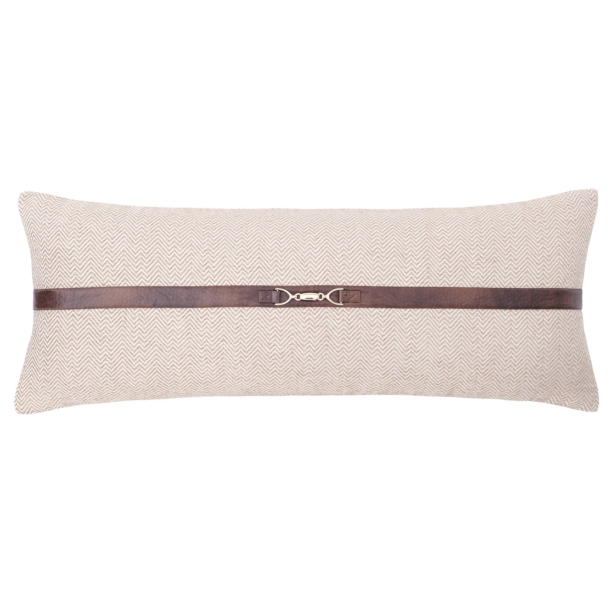 Herringbone Buckle Detailed Lumbar Pillow Pillow