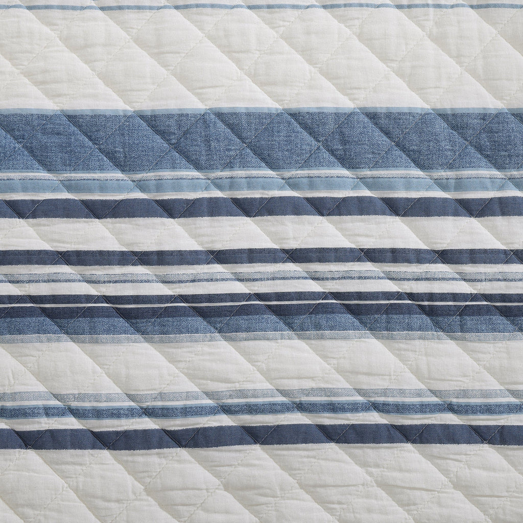 Mystic Stripe Cotton Gauze Swatch Navy Swatch