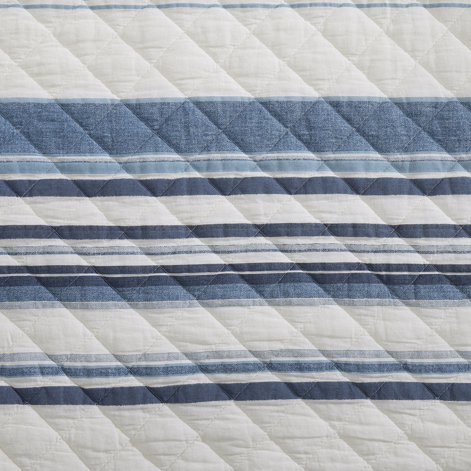 Mystic Stripe Cotton Gauze Swatch Navy Swatch