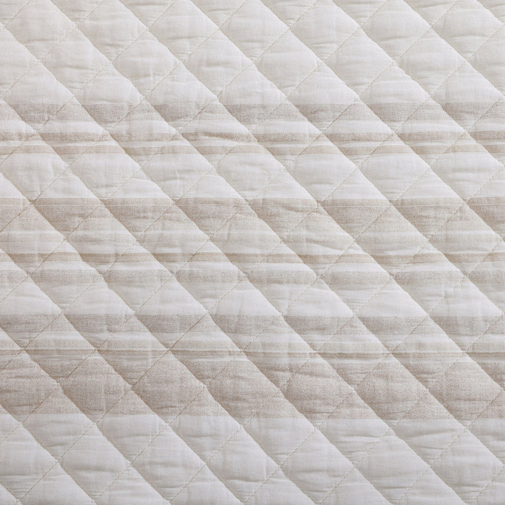 Mystic Stripe Cotton Gauze Swatch Taupe Swatch