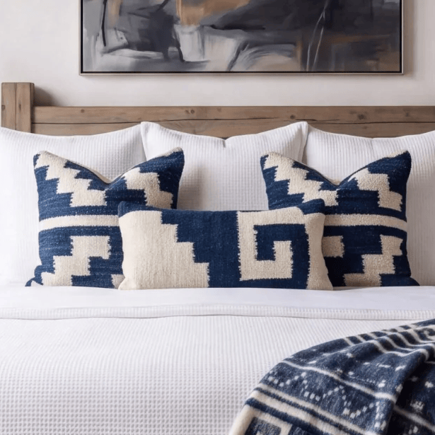 Azul Handwoven Oblong Pillow