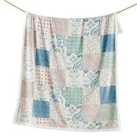 Patchwork Paisley Campfire Sherpa Throw Throw