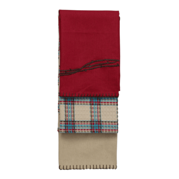 3-pc Barbwire Kitchen Towel Set Red