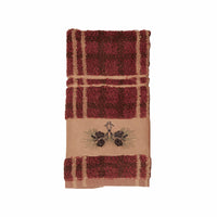 Pine Cone Fingertip Towel Plaid Bath Towel