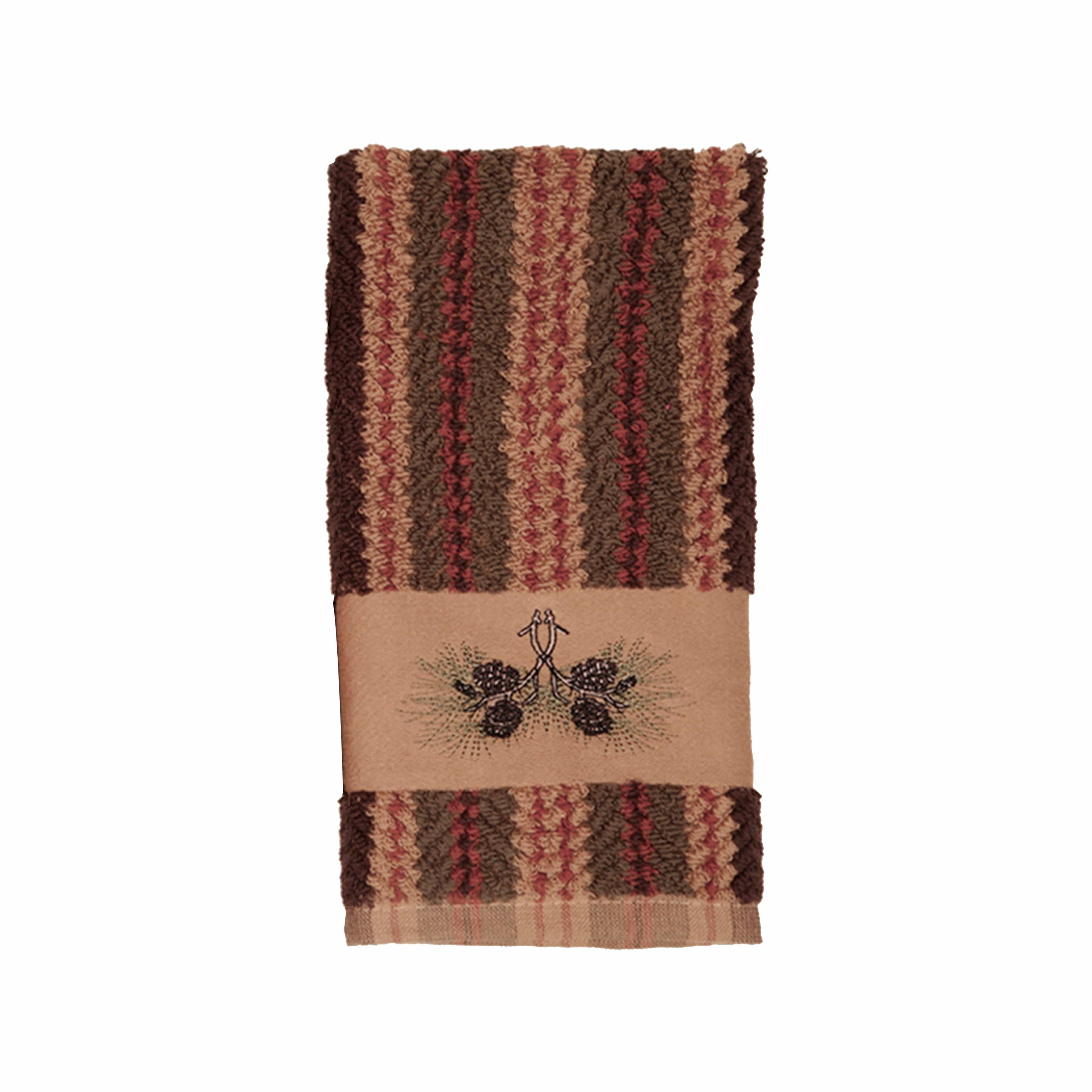 Pine Cone Fingertip Towel Stripe Bath Towel