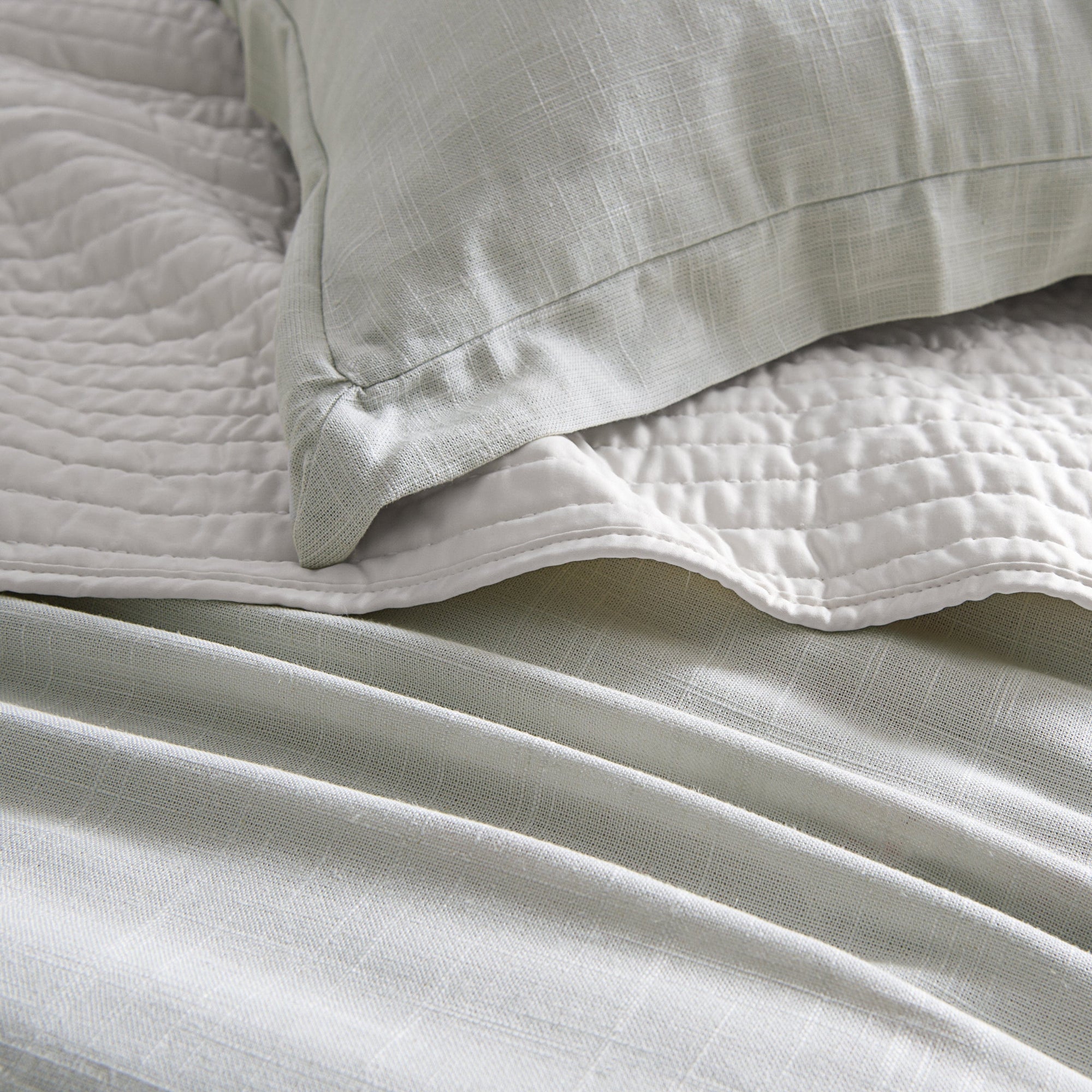 Luna Washed Linen Bedspread Set Bedspread