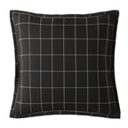 Window Pane Euro Sham Black