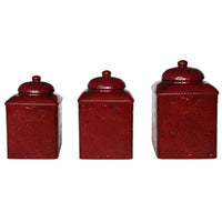 Savannah 3PC Canister Set Red Canister