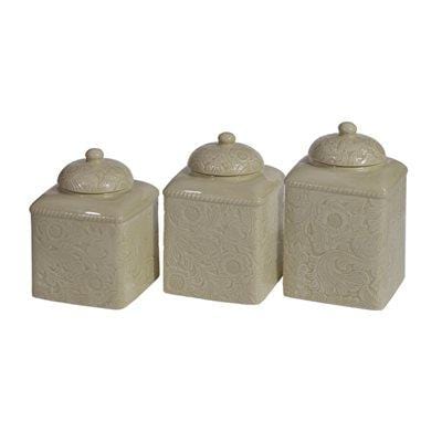 Savannah 3PC Canister Set Taupe Canister