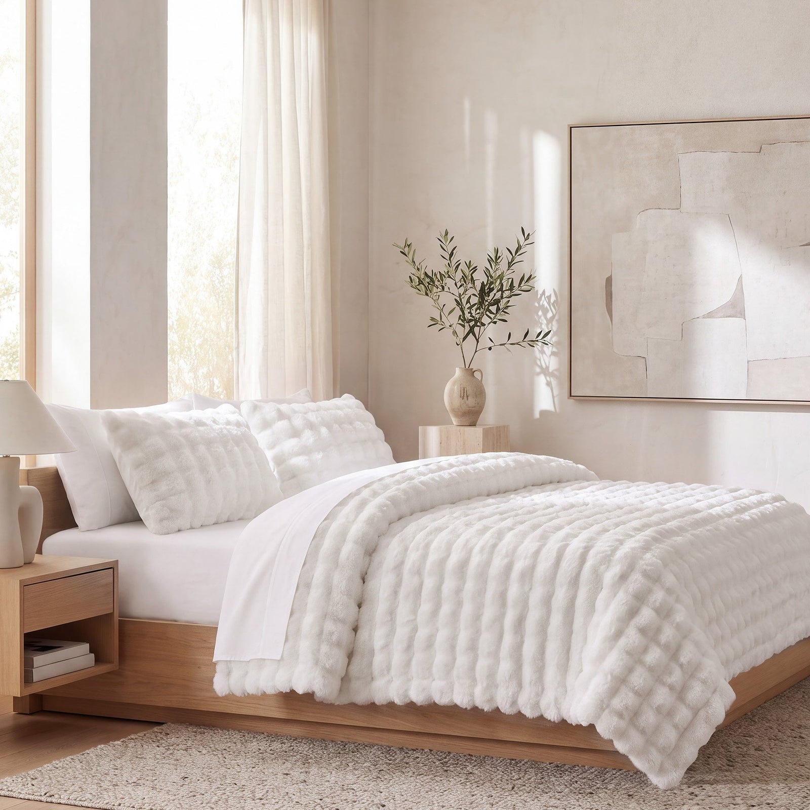 Cottontail Faux Fur Comforter Set Comforter