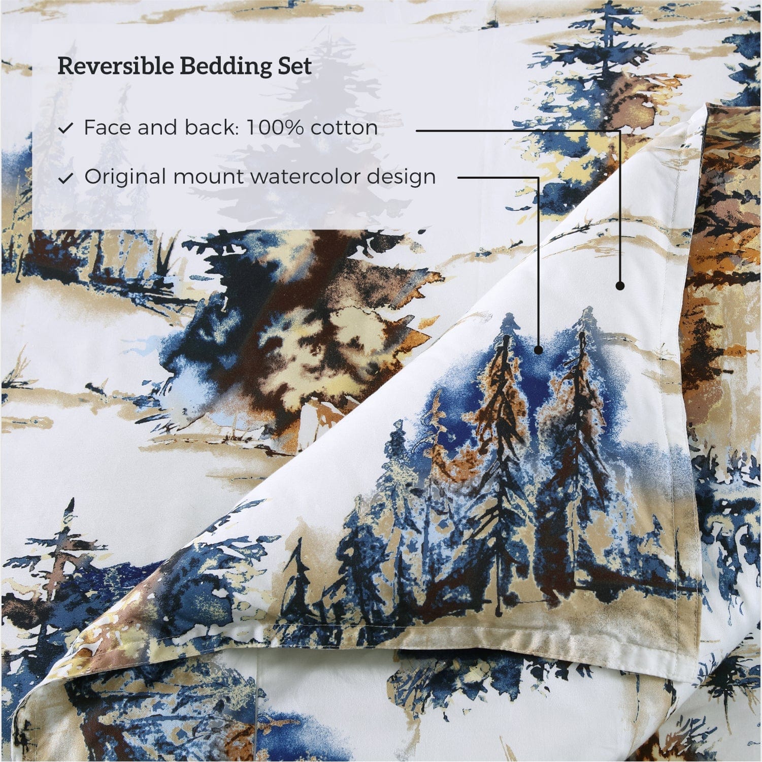 Acadia Reversible Bedding Set Comforter / Duvet Cover