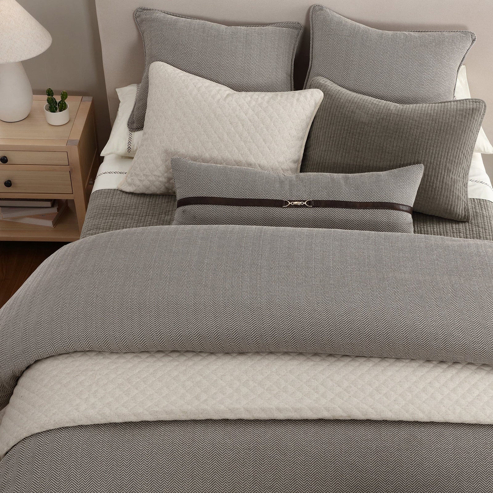 Chenille Herringbone Bedding Set Comforter / Duvet Cover