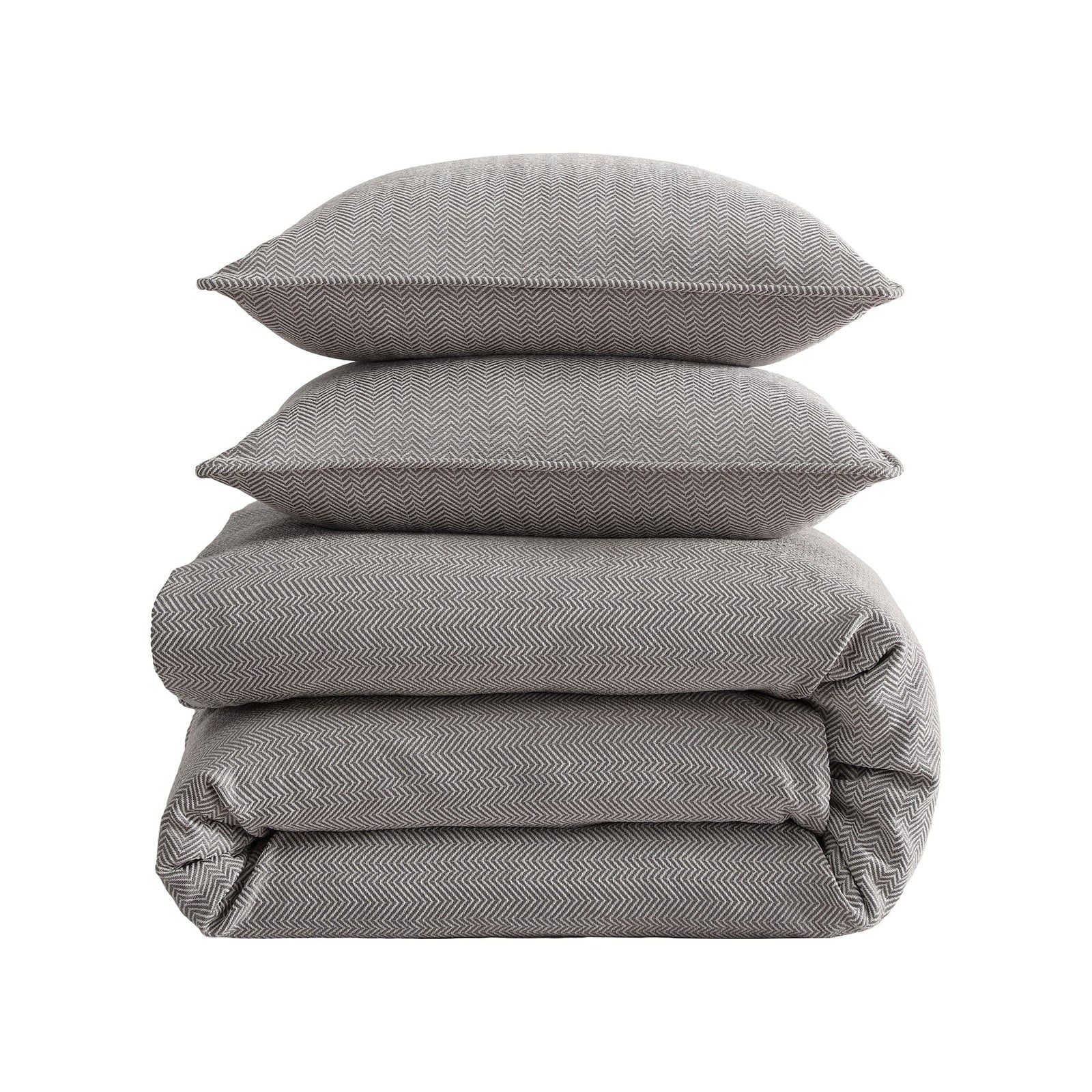 Chenille Herringbone Bedding Set Comforter / Duvet Cover