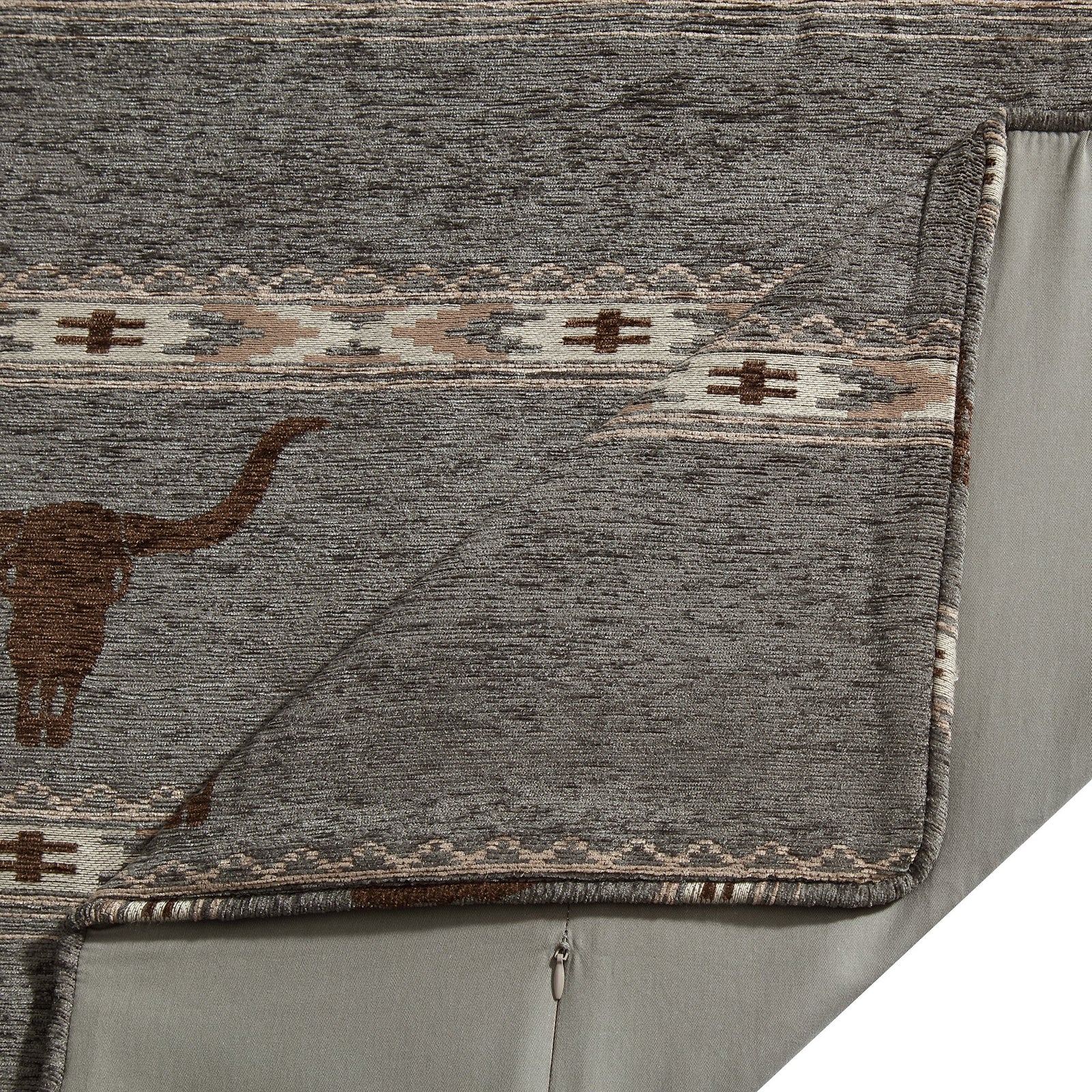 Chisholm Longhorn Chenille Jacquard Bedding Set Comforter / Duvet Cover