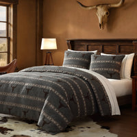 Chisholm Longhorn Chenille Jacquard Bedding Set Comforter / Duvet Cover
