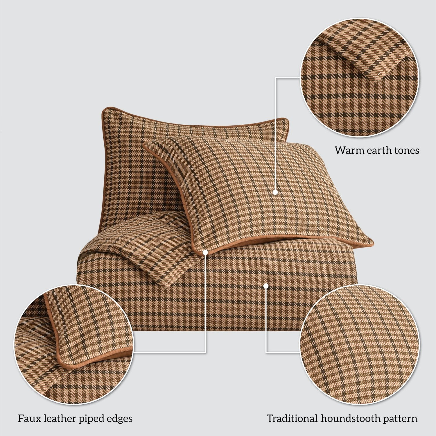Clifton Woven Twill Plaid Bedding Set Comforter / Duvet Cover