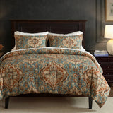 Carmen Kilim Bedding Set Comforter Set / Queen / Teal Comforter / Duvet Cover