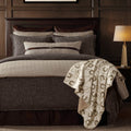 Tweed Bedding Set Comforter Set / Twin / Brown Comforter / Duvet Cover