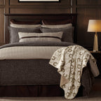 Tweed Bedding Set Comforter Set / Twin / Brown Comforter / Duvet Cover