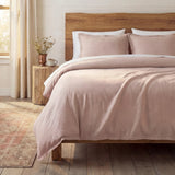 Hera Washed Linen Blend Flange Bedding Set Comforter / Duvet Cover