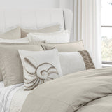 Hera Washed Linen Flange Bedding Set Comforter / Duvet Cover
