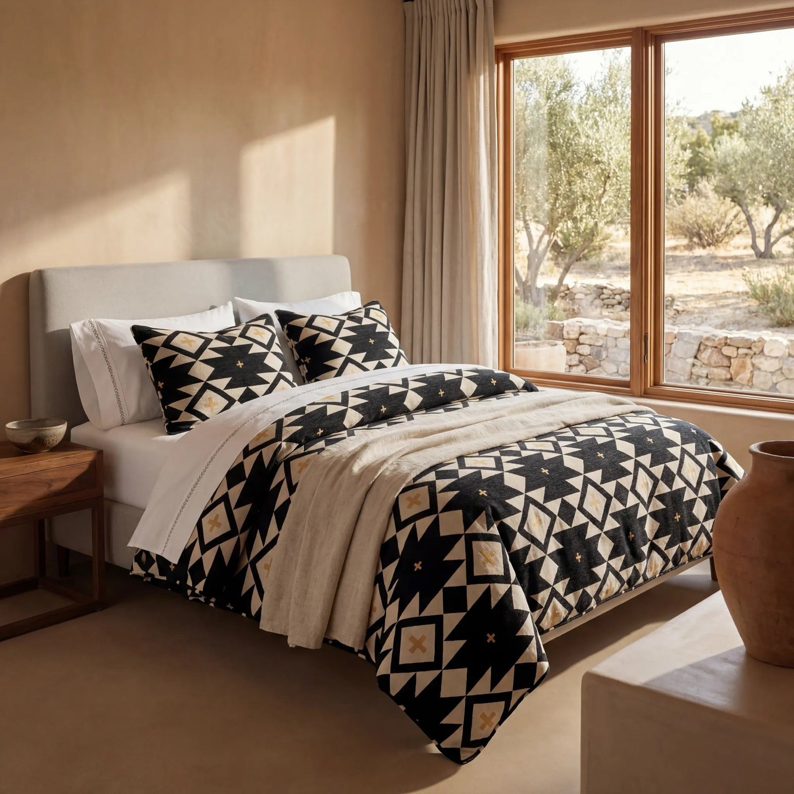 High Desert Chenille Jacquard Bedding Set Comforter / Duvet Cover