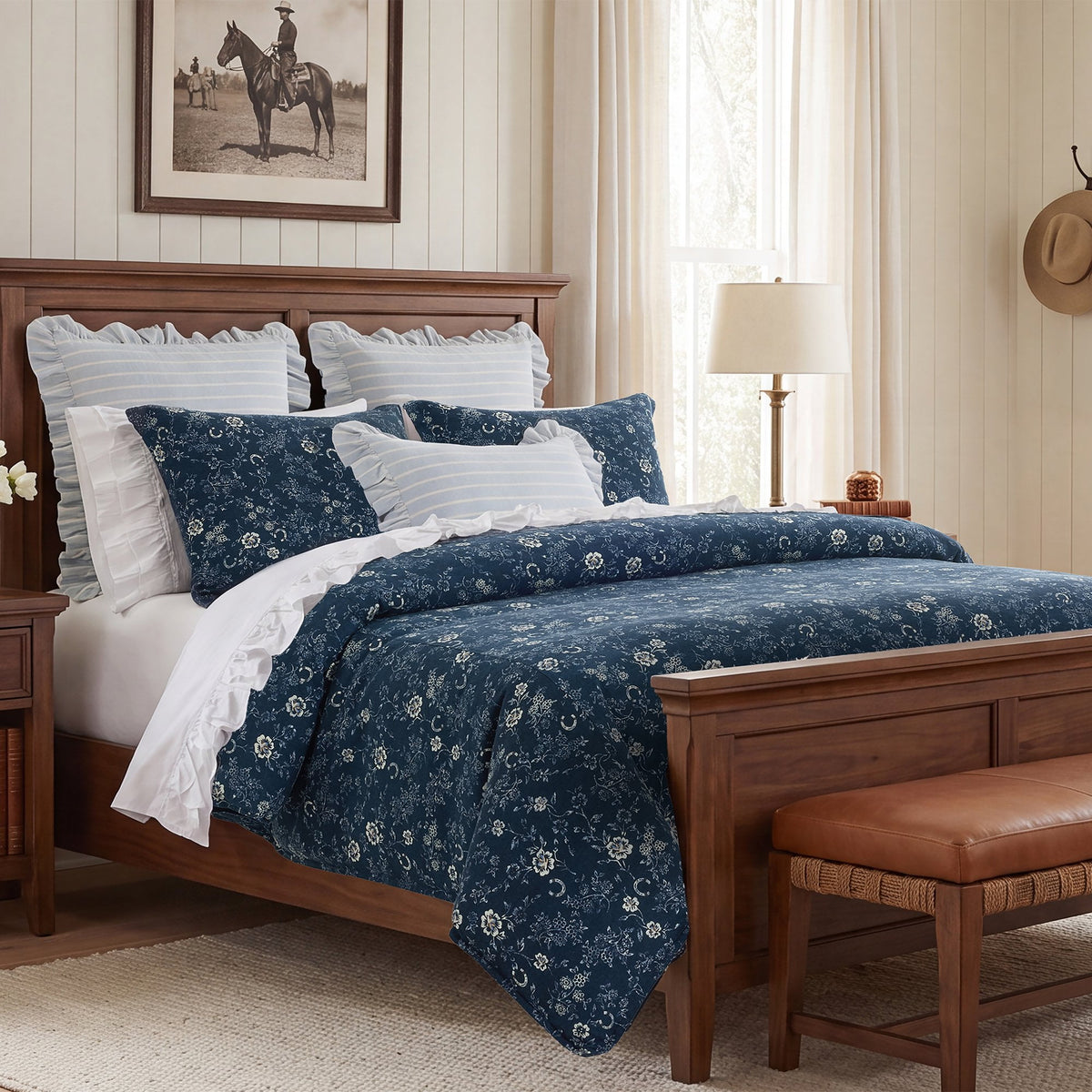 Mayfair Western Floral Toss Bedding Set Comforter / Duvet Cover