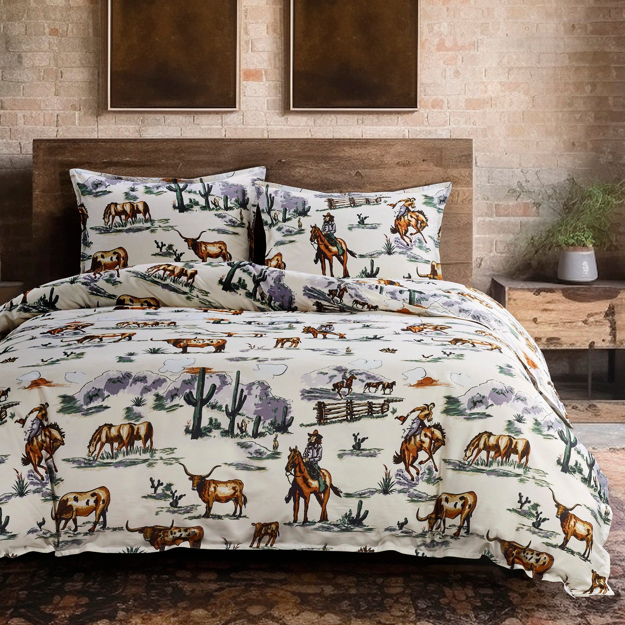 Ranch Life Reversible Bedding Set Comforter / Duvet Cover