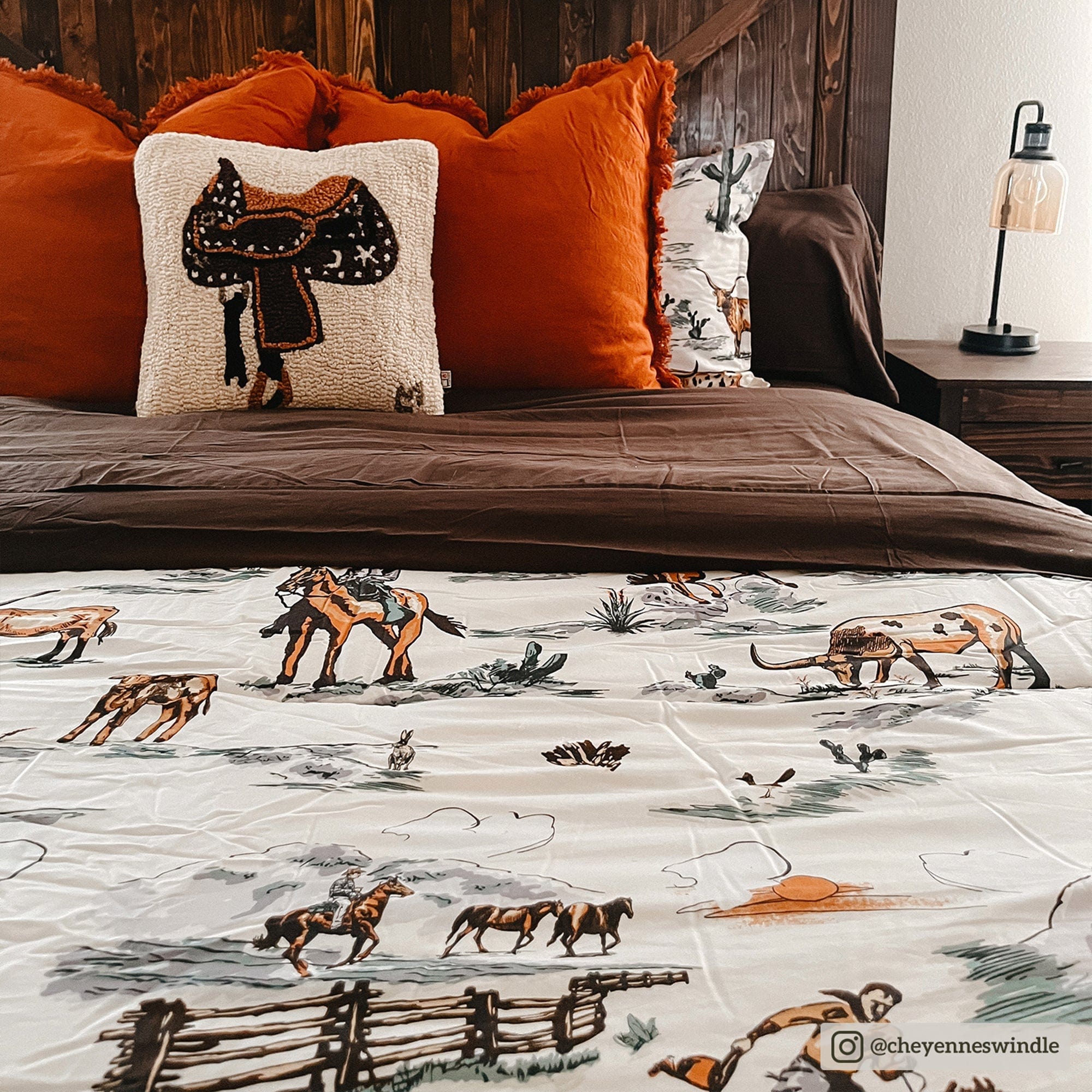 Ranch Life Reversible Bedding Set Comforter / Duvet Cover