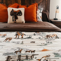 Ranch Life Reversible Bedding Set Comforter / Duvet Cover