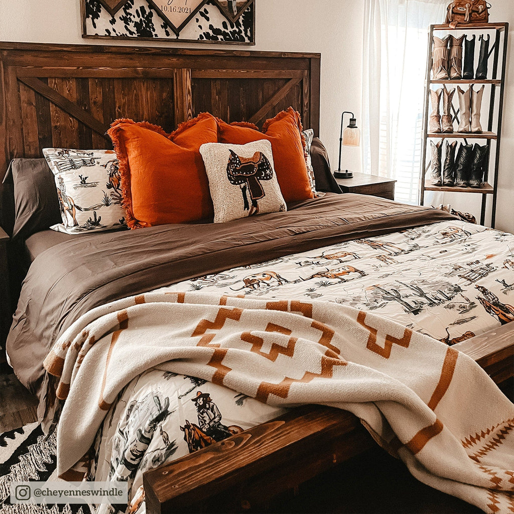 Ranch Life Reversible Bedding Set Comforter / Duvet Cover