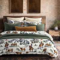 Ranch Life Reversible Bedding Set Comforter / Duvet Cover