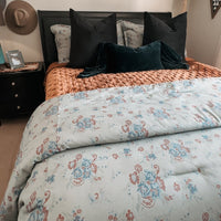 Rosabel Washed Denim Bedding Set Comforter / Duvet Cover