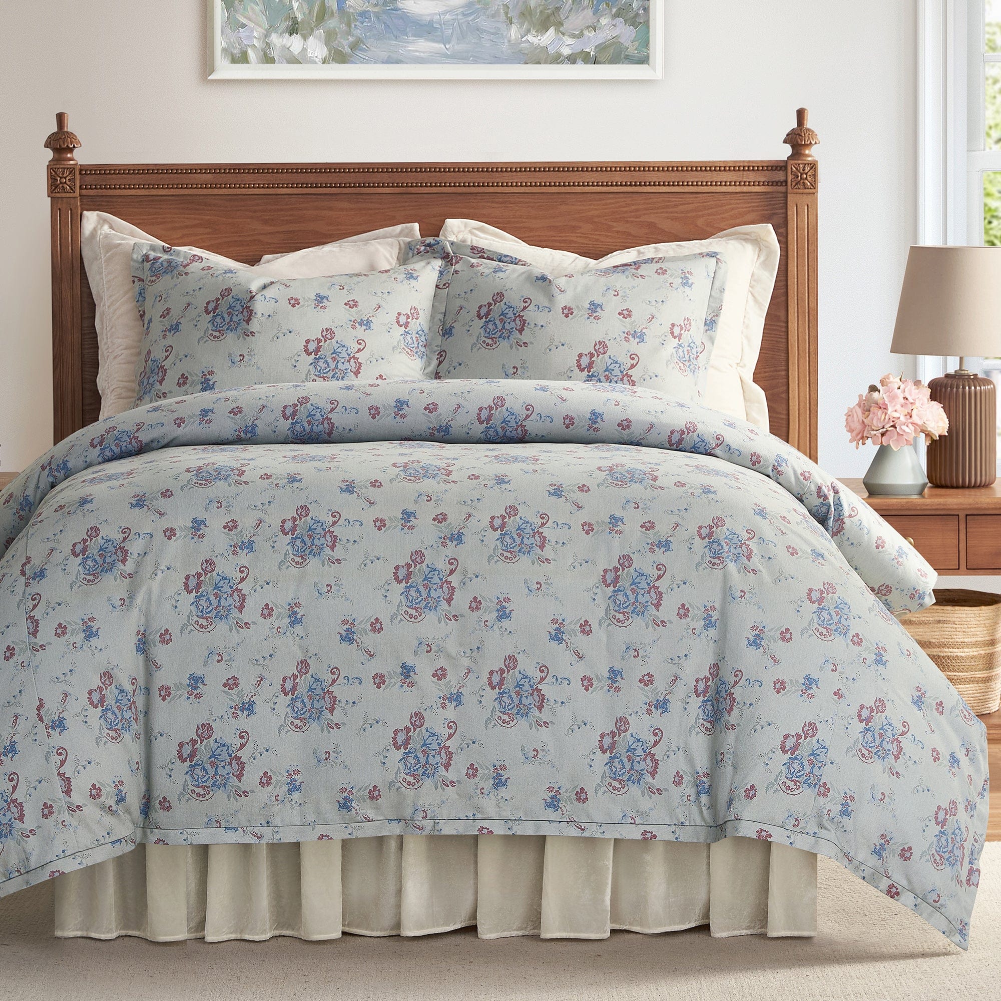 Rosabel Washed Denim Bedding Set Comforter / Duvet Cover