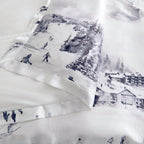 Ski Toile Lyocell Bedding Set Comforter / Duvet Cover