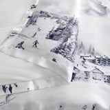 Ski Toile Lyocell Bedding Set Comforter / Duvet Cover