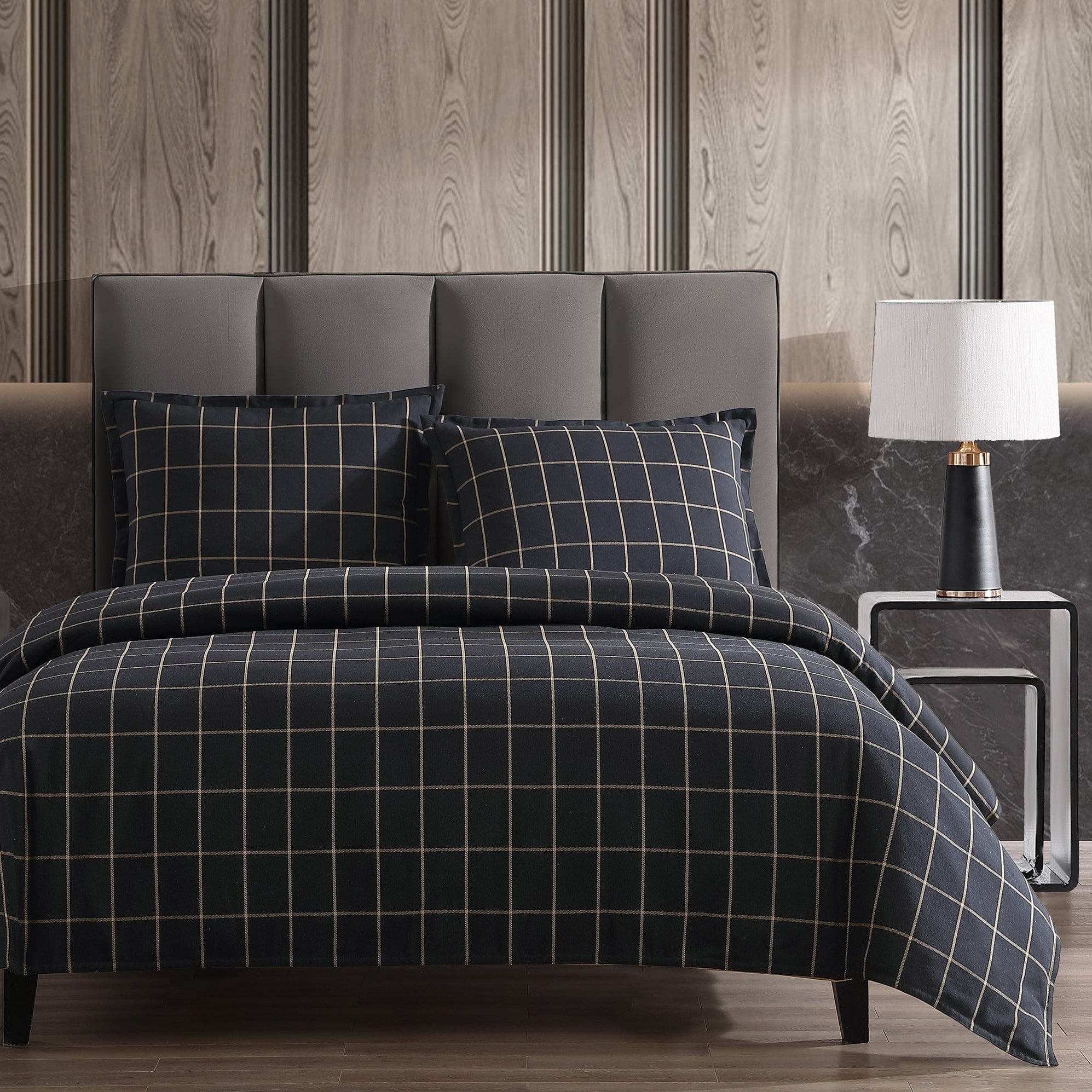 Windowpane Plaid Bedding Set Paseo Road by HiEnd Accents Windowpane Plaid Bedding Set Paseo Road by HiEnd Accents