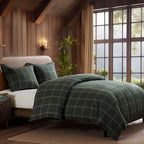 Windowpane Plaid Bedding Set Comforter / Duvet Cover