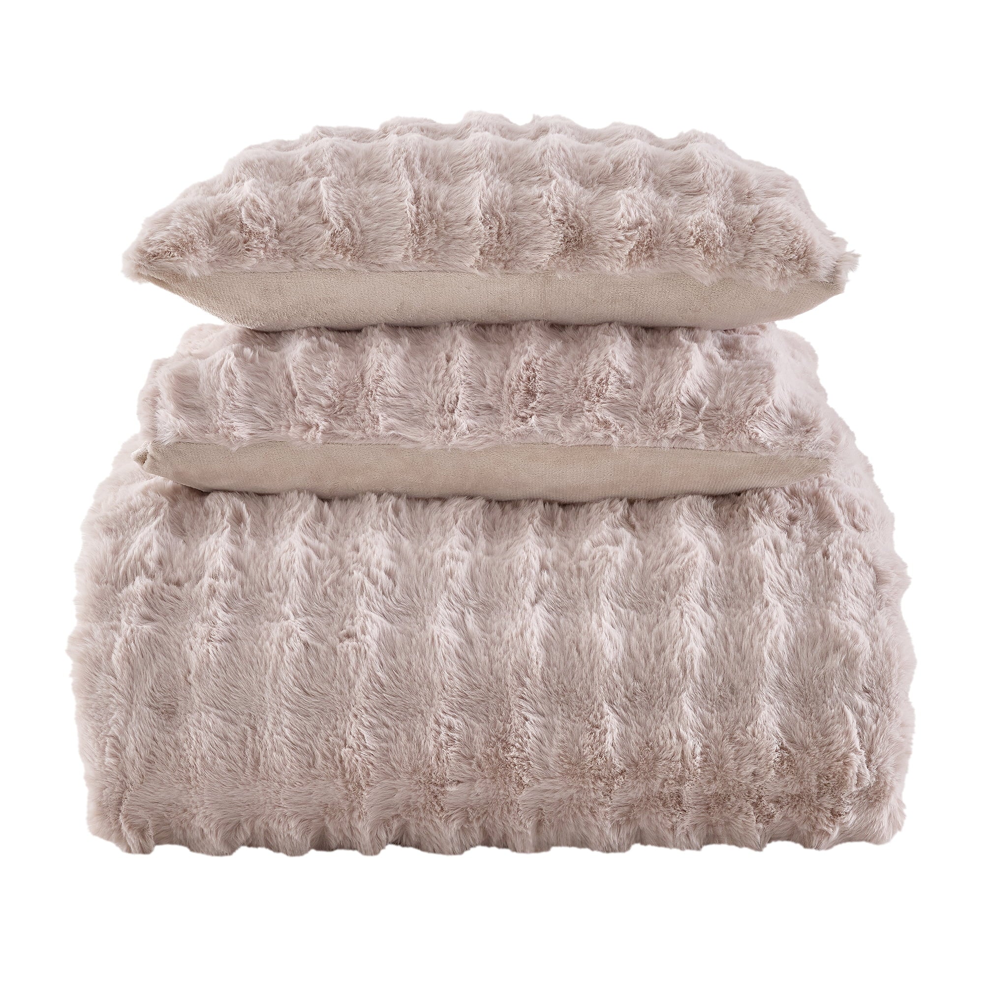 Cottontail Faux Fur Comforter Set Twin / Cream Comforter