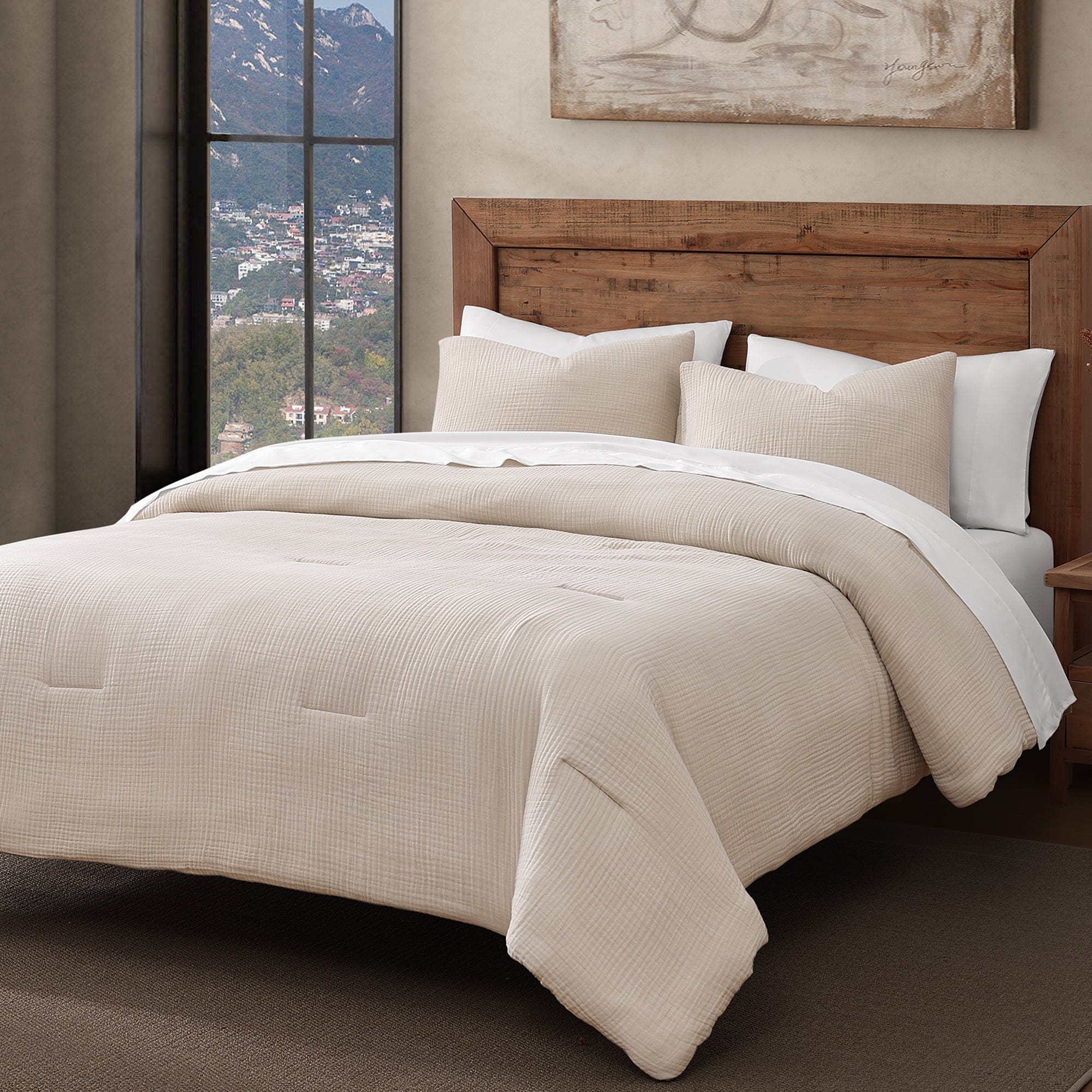 Cotton Voile Comforter Set Twin / Sable Comforter