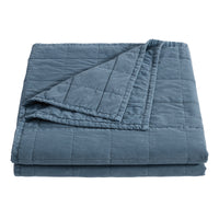 Cotton Canvas Box Stitch Coverlet Set Coverlet