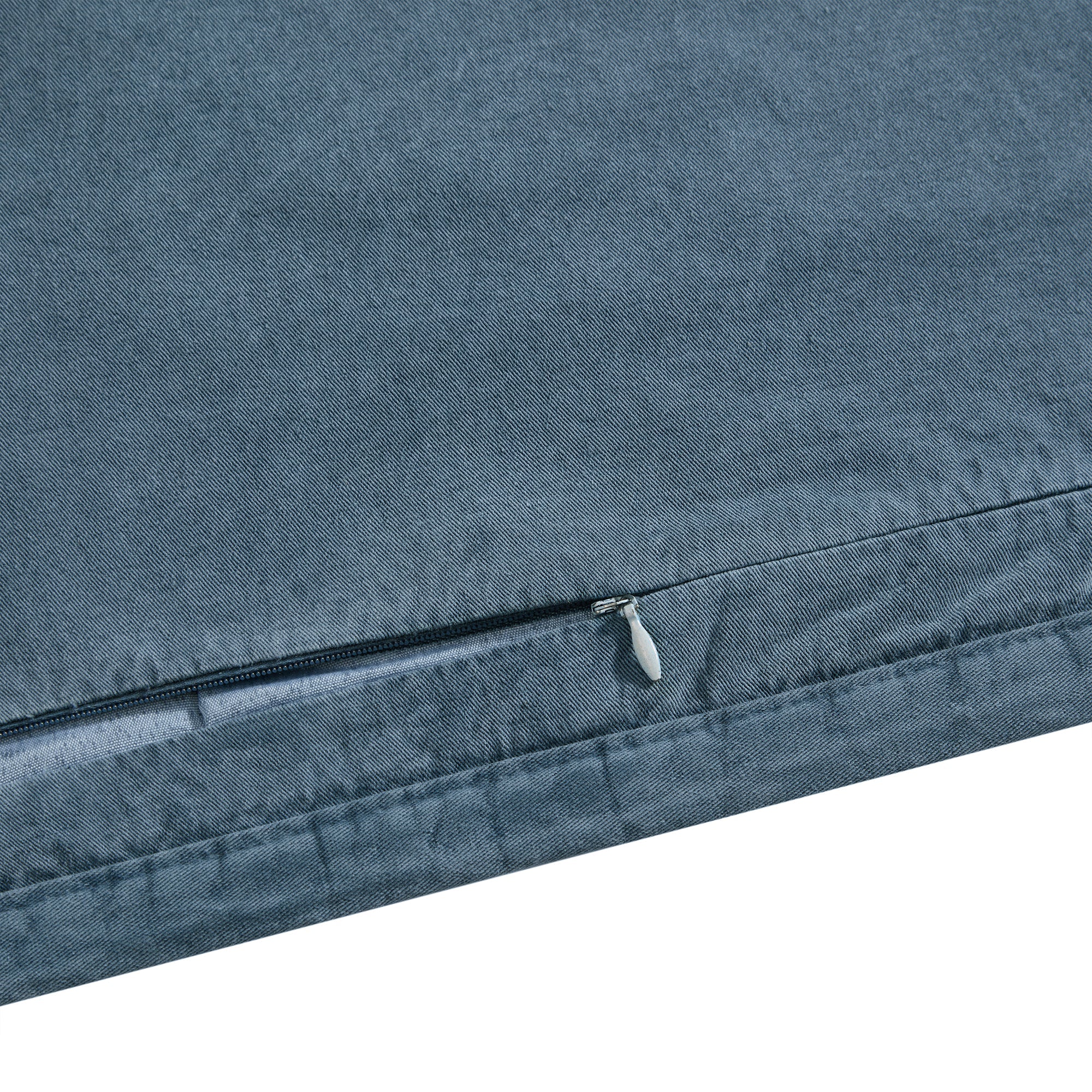 Cotton Canvas Box Stitch Coverlet Set Coverlet