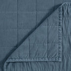Cotton Canvas Box Stitch Coverlet Set Coverlet