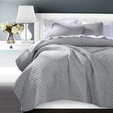 Anna Diamond Quilted Coverlet Coverlet Set / Twin / Gray Coverlet